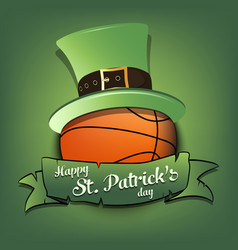 Happy St Patricks Day And Basketball Ball