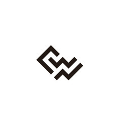 Letter R W N Square Geometric Symbol Simple Logo