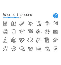 Report Recovery File And Work Home Line Icons