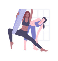 Aerial Yoga Isolated Cartoon