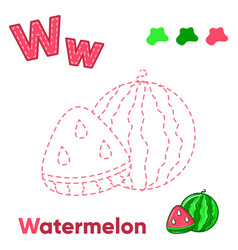 Alphabet Worksheet Letter W Learning Watermelon