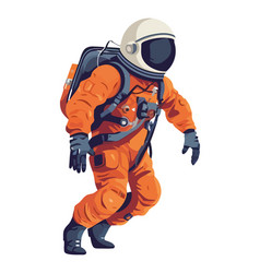 Astronaut With Orange Space Suit