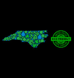 Eco Green Mosaic North Carolina State Map