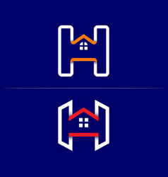 H Letter House Home Construction Real Estate Logo