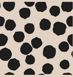 Hand Drawn Black Polka Dots Seamless Pattern