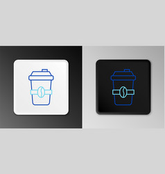 Line Coffee Cup To Go Icon Isolated On Grey