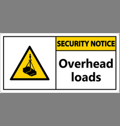 Security Notice Overhead Loads Sign On