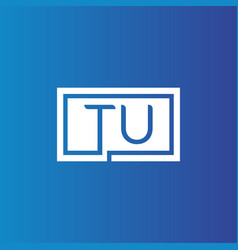 Creative Initial Letter Tu Square Logo Design