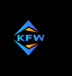 Kfw Abstract Technology Logo Design On Black