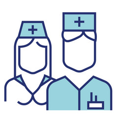 Medical Clinic Staff Icon Doctor And Nurse Symbol