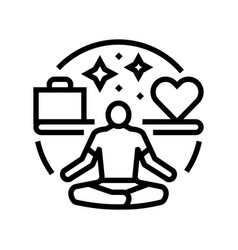 Work Life Balance Motivation Line Icon