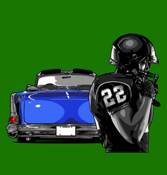 American Football And Classic Cars