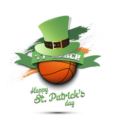 Happy St Patricks Day And Basketball Ball