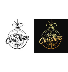 Merry Christmas Design Black And Gold