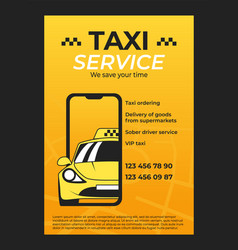 Taxi Poster Car Service Automobile Order