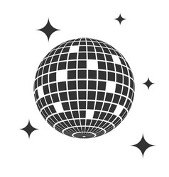 Sparkling Mirror Disco Ball Icon Shining