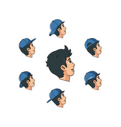 Boy Head Cartoon Design