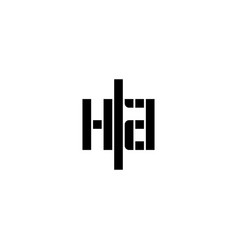 Ha Geometric Bold Concept Logo Initial Concept