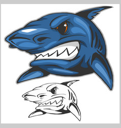 Shark baseball mascot Royalty Free Vector Image