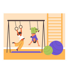 Indoor Gym Fun With Gymnastic Rings