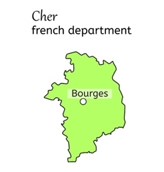 Cher French Department Map