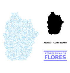 Christmas Collage Map Azores - Flores Island