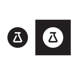 Set Of Erlenmeyer Flask Logo Lab Icon Design