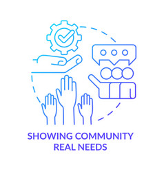 Showing Community Real Needs Blue Gradient