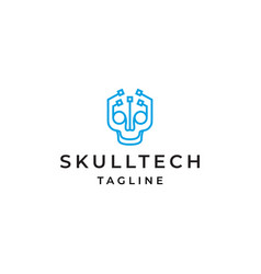 Skull Tech Head Logo