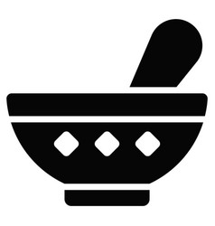 Soup Bowl Glyph Icon Hindu Festival Hindu