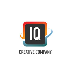 Initial Letter Iq Swoosh Creative Design Logo