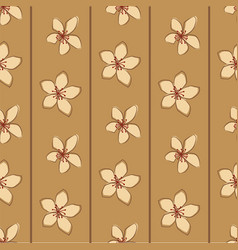 Jasmine Flower And Stripe Seamless Pattern