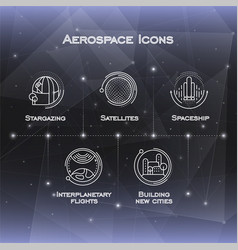 Aerospace Icons Set