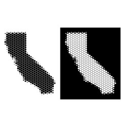 Dot Halftone California Map