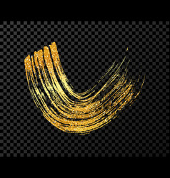 Gold Grunge Semicircular Brush Strokes