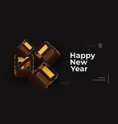 Happy New Year 2023 Banner With 3d Numbers