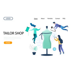 Tailor Shop Website Landing Page Design Template