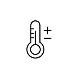 Termometer Temperature Icon Line Black