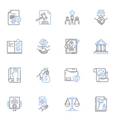 Trade Market Line Icons Collection Securities