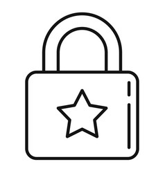 Trust Padlock Icon Outline Computer Secure