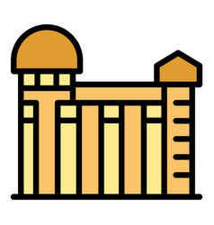 Ancient Building Icon Flat