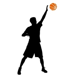 Black Silhouettes Of Men Playing Basketball