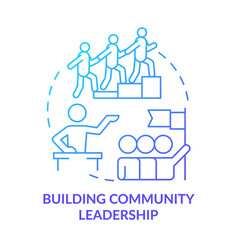 Building Community Leadership Blue Gradient