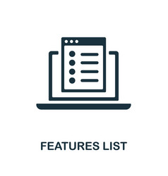 Features List Icon Monochrome Sign From Graphic