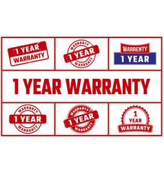 1 Year Warranty Rubber Stamp Set