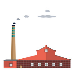 Big Factory Building On A White Background