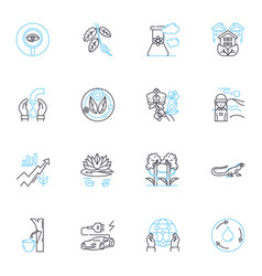 Cultivate Green Habits Linear Icons Set