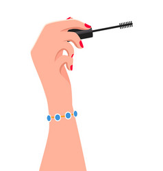 Elegant Women S Hand Holding A Mascara Wand