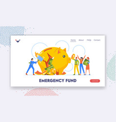 Emergency Fund Landing Page Template Man Hit Pig