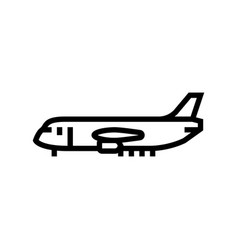 Cargo Plane Airplane Aircraft Line Icon